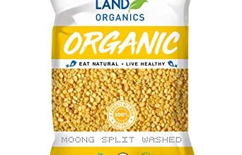 Natureland Organics Moong Dal Yellow / Split Washed 500 Gm (Pack of 2) Total 1 KG - Organic Pulses