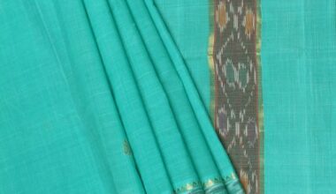 Sea Blue Cotton Chanderi Women’s Traditional Saree ( Saree – 5.2m without Blouse )