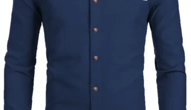 Men's 100% Cotton Solid Blue Full Sleeve Shirt